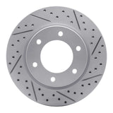 Dynamic Friction 2019-2025 Ford Bronco Front Right Drilled & Slotted Geoperformance Rotor by Dynamic Friction Company 830-54275R