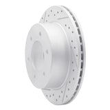 Dynamic Friction 2019-2025 Ford Bronco Rear Left Drilled & Slotted Geoperformance Rotor by Dynamic Friction Company 830-54276L