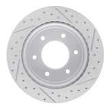Dynamic Friction 2019-2025 Ford Bronco Rear Left Drilled & Slotted Geoperformance Rotor by Dynamic Friction Company 830-54276L