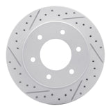 Dynamic Friction 2019-2025 Ford Bronco Rear Left Drilled & Slotted Geoperformance Rotor by Dynamic Friction Company 830-54276L