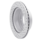 Dynamic Friction 2019-2025 Ford Bronco Rear Left Drilled & Slotted Geoperformance Rotor by Dynamic Friction Company 830-54276L
