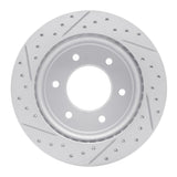 Dynamic Friction 2019-2025 Ford Bronco Rear Right Drilled & Slotted Geoperformance Rotor by Dynamic Friction Company 830-54276R