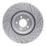 R1 Concepts 20-26 Ford Explorer Front Left Drilled & Slotted Geo-Carbon Rotor
