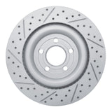 Dynamic Friction 2020-2026 Ford Police Interceptor Utility Rear Right Drilled & Slotted Geoperformance Rotor by Dynamic Friction Company 830-54278R