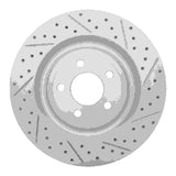 Dynamic Friction 2020-2026 Ford Police Interceptor Utility Rear Right Drilled & Slotted Geoperformance Rotor by Dynamic Friction Company 830-54278R