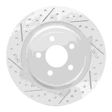 Dynamic Friction 2020-2026 Ford Mustang Rear Left Drilled & Slotted Geoperformance Rotor by Dynamic Friction Company 830-54280L