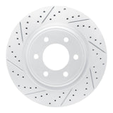 Dynamic Friction 2021-2026 Ford Bronco Front Left Drilled & Slotted Geoperformance Rotor by Dynamic Friction Company 830-54287L