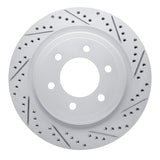 Dynamic Friction 2021-2026 Ford F-150 4WD Rear Right Drilled & Slotted Geoperformance Rotor by Dynamic Friction Company 830-54289R