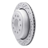 Dynamic Friction 2003-2011 Lincoln Town Car Rear Left Drilled & Slotted Geoperformance Rotor by Dynamic Friction Company 830-55003L