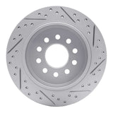 Dynamic Friction 2003-2011 Lincoln Town Car Rear Left Drilled & Slotted Geoperformance Rotor by Dynamic Friction Company 830-55003L