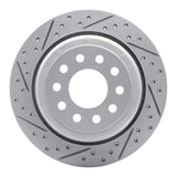 Dynamic Friction 2003-2011 Lincoln Town Car Rear Left Drilled & Slotted Geoperformance Rotor by Dynamic Friction Company 830-55003L