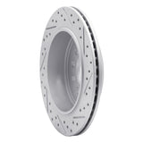 Dynamic Friction 2003-2011 Lincoln Town Car Rear Left Drilled & Slotted Geoperformance Rotor by Dynamic Friction Company 830-55003L