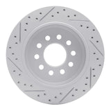 Dynamic Friction 2003-2011 Lincoln Town Car Rear Right Drilled & Slotted Geoperformance Rotor by Dynamic Friction Company 830-55003R