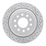 Dynamic Friction 2003-2011 Lincoln Town Car Rear Right Drilled & Slotted Geoperformance Rotor by Dynamic Friction Company 830-55003R