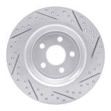Dynamic Friction 2015-2024 Ford Police Responder Hybrid Rear Left Drilled & Slotted Geoperformance Rotor by Dynamic Friction Company 830-55005L