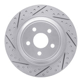 Dynamic Friction 2015-2024 Ford Police Responder Hybrid Rear Left Drilled & Slotted Geoperformance Rotor by Dynamic Friction Company 830-55005L