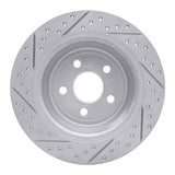 Dynamic Friction 2015-2024 Ford Police Responder Hybrid Rear Right Drilled & Slotted Geoperformance Rotor by Dynamic Friction Company 830-55005R
