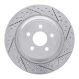 Dynamic Friction 2015-2024 Ford Police Responder Hybrid Rear Right Drilled & Slotted Geoperformance Rotor by Dynamic Friction Company 830-55005R