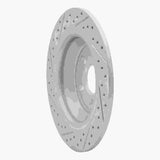 Dynamic Friction 2015-2024 Ford Police Responder Hybrid Rear Right Drilled & Slotted Geoperformance Rotor by Dynamic Friction Company 830-55005R
