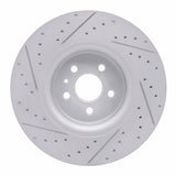 Dynamic Friction 2015-2021 Ford Edge Front Right Drilled & Slotted Geoperformance Rotor by Dynamic Friction Company 830-55006R