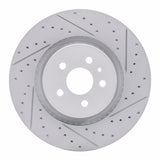 Dynamic Friction 2015-2021 Ford Edge Front Right Drilled & Slotted Geoperformance Rotor by Dynamic Friction Company 830-55006R