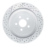 Dynamic Friction 2019-2024 Ford Edge Rear Left Drilled & Slotted Geoperformance Rotor by Dynamic Friction Company 830-55010L