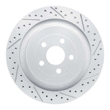 Dynamic Friction 2019-2024 Ford Edge Rear Right Drilled & Slotted Geoperformance Rotor by Dynamic Friction Company 830-55010R