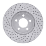 Dynamic Friction 2003-2011 Ford Crown Victoria Front Right Drilled & Slotted Geoperformance Rotor by Dynamic Friction Company 830-56019R