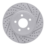 Dynamic Friction 2003-2011 Ford Crown Victoria Front Right Drilled & Slotted Geoperformance Rotor by Dynamic Friction Company 830-56019R