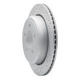 Dynamic Friction 2003-2011 Ford Crown Victoria Rear Left Drilled & Slotted Geoperformance Rotor by Dynamic Friction Company 830-56020L