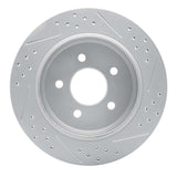 Dynamic Friction 2003-2011 Ford Crown Victoria Rear Left Drilled & Slotted Geoperformance Rotor by Dynamic Friction Company 830-56020L