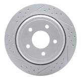 Dynamic Friction 2003-2011 Ford Crown Victoria Rear Left Drilled & Slotted Geoperformance Rotor by Dynamic Friction Company 830-56020L