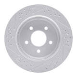 Dynamic Friction 2003-2011 Ford Crown Victoria Rear Right Drilled & Slotted Geoperformance Rotor by Dynamic Friction Company 830-56020R