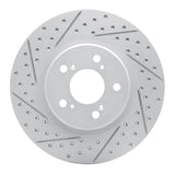 Dynamic Friction 2005-2012 Acura RL Front Left Drilled & Slotted Geoperformance Rotor by Dynamic Friction Company 830-58021L