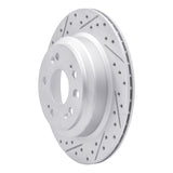 Dynamic Friction 2005-2012 Acura RL Rear Left Drilled & Slotted Geoperformance Rotor by Dynamic Friction Company 830-58022L