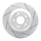 Dynamic Friction 2009-2014 Acura Tl Rear Right Drilled & Slotted Geoperformance Rotor by Dynamic Friction Company 830-58023R