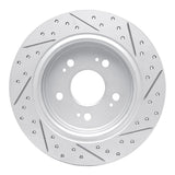 Dynamic Friction 2014-2020 Acura RLX Rear Left Drilled & Slotted Geoperformance Rotor by Dynamic Friction Company 830-58024L