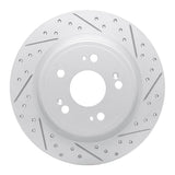 Dynamic Friction 2014-2020 Acura RLX Rear Right Drilled & Slotted Geoperformance Rotor by Dynamic Friction Company 830-58024R