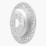 Dynamic Friction 2014-2016 Acura MDX Rear Right Drilled & Slotted Geoperformance Rotor by Dynamic Friction Company 830-58028R