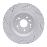 Dynamic Friction 2014-2016 Acura MDX Rear Right Drilled & Slotted Geoperformance Rotor by Dynamic Friction Company 830-58028R