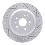 Dynamic Friction 2014-2016 Acura MDX Rear Right Drilled & Slotted Geoperformance Rotor by Dynamic Friction Company 830-58028R
