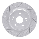 Dynamic Friction 2015-2026 Acura ADX Rear Left Drilled & Slotted Geoperformance Rotor by Dynamic Friction Company 830-58029L