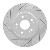 Dynamic Friction 2017-2020 Acura MDX Rear Left Drilled & Slotted Geoperformance Rotor by Dynamic Friction Company 830-58030L