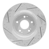 Dynamic Friction 2017-2020 Acura MDX Rear Right Drilled & Slotted Geoperformance Rotor by Dynamic Friction Company 830-58030R