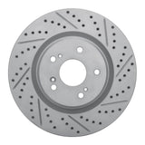 Dynamic Friction 2019-2026 Acura RDX Front Right Drilled & Slotted Geoperformance Rotor by Dynamic Friction Company 830-58032R