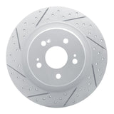 Dynamic Friction 2022-2026 Acura MDX Rear Left Drilled & Slotted Geoperformance Rotor by Dynamic Friction Company 830-58038L