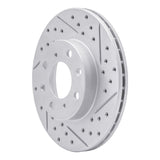 R1 Concepts 1986-1991 Acura Integra Front Right Drilled & Slotted Geoperformance Rotor