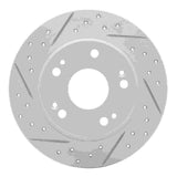 Dynamic Friction 2003-2008 Acura TSX Rear Left Drilled & Slotted Geoperformance Rotor by Dynamic Friction Company 830-59029L