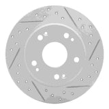Dynamic Friction 2003-2008 Acura TSX Rear Right Drilled & Slotted Geoperformance Rotor by Dynamic Friction Company 830-59029R