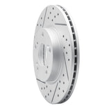 Dynamic Friction 2003-2017 Acura Ilx Front Left Drilled & Slotted Geoperformance Rotor by Dynamic Friction Company 830-59034L